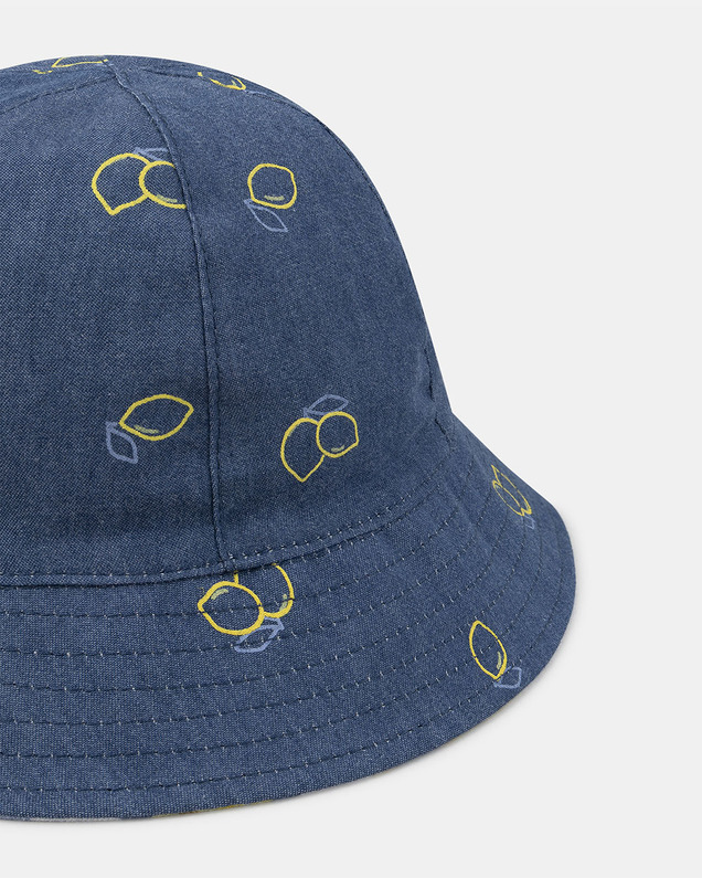 Chapeau réversible citrons ou denim Coloris bleu Sergent Major
