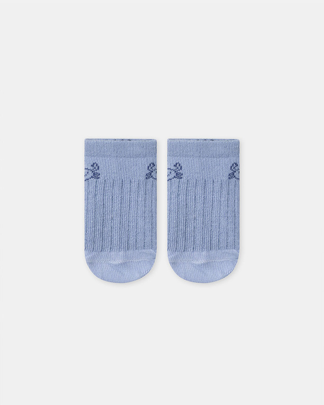 Chaussettes basses jacquard crabe Coloris bleu pastel Sergent Major