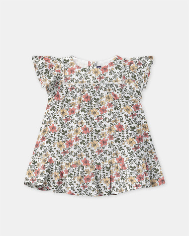 Robe et bloomer b&eacute;b&eacute; fille Imprim&eacute; fleuri  Sergent Major