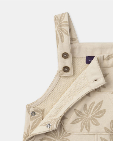 Salopette courte imprim&eacute; palmiers Coloris beige  Sergent Major
