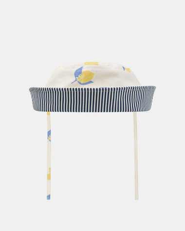 Chapeau &eacute;cru UPF 50+ imprim&eacute; citrons Coloris jaune  Sergent Major