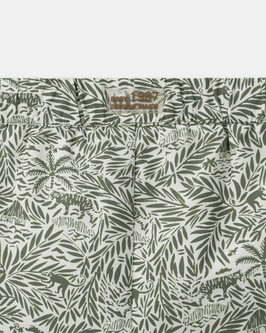 Short de bain imprim&eacute; jungle avec couche Coloris kaki  Sergent Major