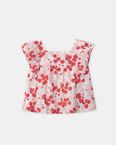 Blouse imprim&eacute;e cerises Coloris rose  Sergent Major