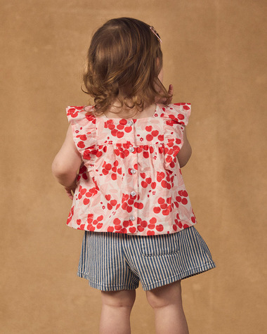 Blouse imprim&eacute;e cerises Coloris rose  Sergent Major