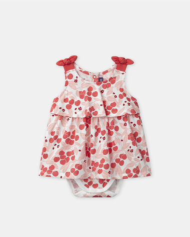 Robe body imprim&eacute;e cerises Coloris rose  Sergent Major
