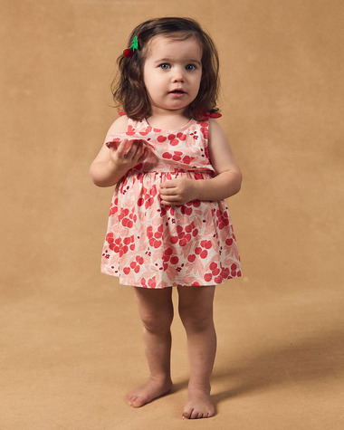 Robe body imprim&eacute;e cerises Coloris rose  Sergent Major