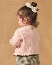 Cardigan en maille ajour&eacute;e Coloris rose clair  Sergent Major