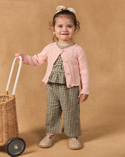 Cardigan en maille ajour&eacute;e Coloris rose clair  Sergent Major