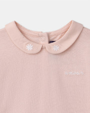 T-shirt &agrave; col brod&eacute; amour Coloris rose clair  Sergent Major