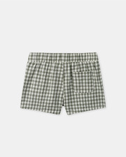 Ensemble d&eacute;bardeur et short vichy Coloris vert fonc&eacute;/ivoire  Sergent Major