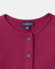 Cardigan en maille c&ocirc;tel&eacute;e Coloris rose fuchsia  Sergent Major