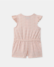 Combinaison courte à broderies fleuries Coloris rose clair Sergent Major