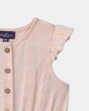 Combinaison courte à broderies fleuries Coloris rose clair Sergent Major