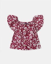 Ensemble blouse et short imprimé fleuri Coloris rose fuchsia Sergent Major