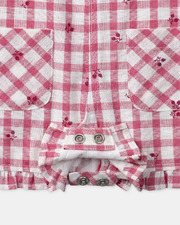 Salopette courte vichy à volants Coloris rose Sergent Major