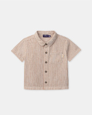 Chemise rayée à manches courtes Coloris orange Sergent Major