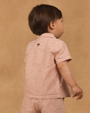 Chemise rayée à manches courtes Coloris orange Sergent Major