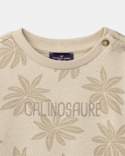 Sweat en molleton imprimé palmiers Coloris beige Sergent Major