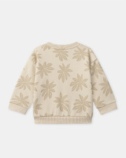 Sweat en molleton imprimé palmiers Coloris beige Sergent Major