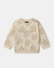 Sweat en molleton imprimé palmiers Coloris beige Sergent Major