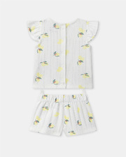 Pyjama deux pièces imprimé citrons Coloris écru Sergent Major