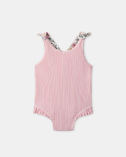 Maillot de bain une pièce réversible imprimé fleuri ou rayé Coloris rose Sergent Major