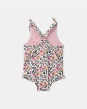 Maillot de bain une pièce réversible imprimé fleuri ou rayé Coloris rose Sergent Major
