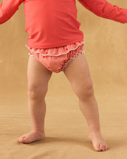 Culotte de bain imprim&eacute; carreaux et c&oelig;urs Coloris rouge  Sergent Major