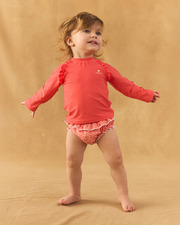Culotte de bain imprim&eacute; carreaux et c&oelig;urs Coloris rouge  Sergent Major