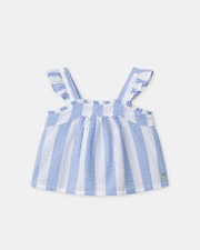 Ensemble d&eacute;bardeur et short &agrave; rayures Coloris bleu  Sergent Major