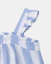Ensemble d&eacute;bardeur et short &agrave; rayures Coloris bleu  Sergent Major