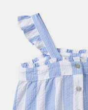 Ensemble d&eacute;bardeur et short &agrave; rayures Coloris bleu  Sergent Major