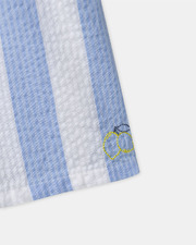 Ensemble d&eacute;bardeur et short &agrave; rayures Coloris bleu  Sergent Major
