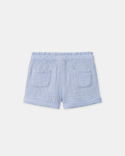 Short en double gaze de coton Coloris bleu ciel Sergent Major
