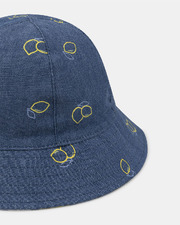 Chapeau r&eacute;versible citrons ou denim Coloris bleu  Sergent Major