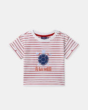 Ensemble t-shirt &agrave; rayures et short rouge Coloris rouge  Sergent Major