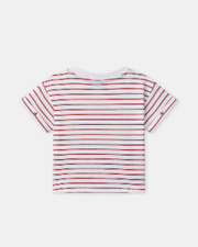 Ensemble t-shirt à rayures et short rouge Coloris rouge Sergent Major