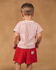 Ensemble t-shirt à rayures et short rouge Coloris rouge Sergent Major