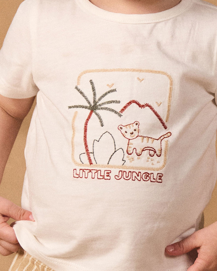 T-shirt imprimé jungle Coloris écru Sergent Major