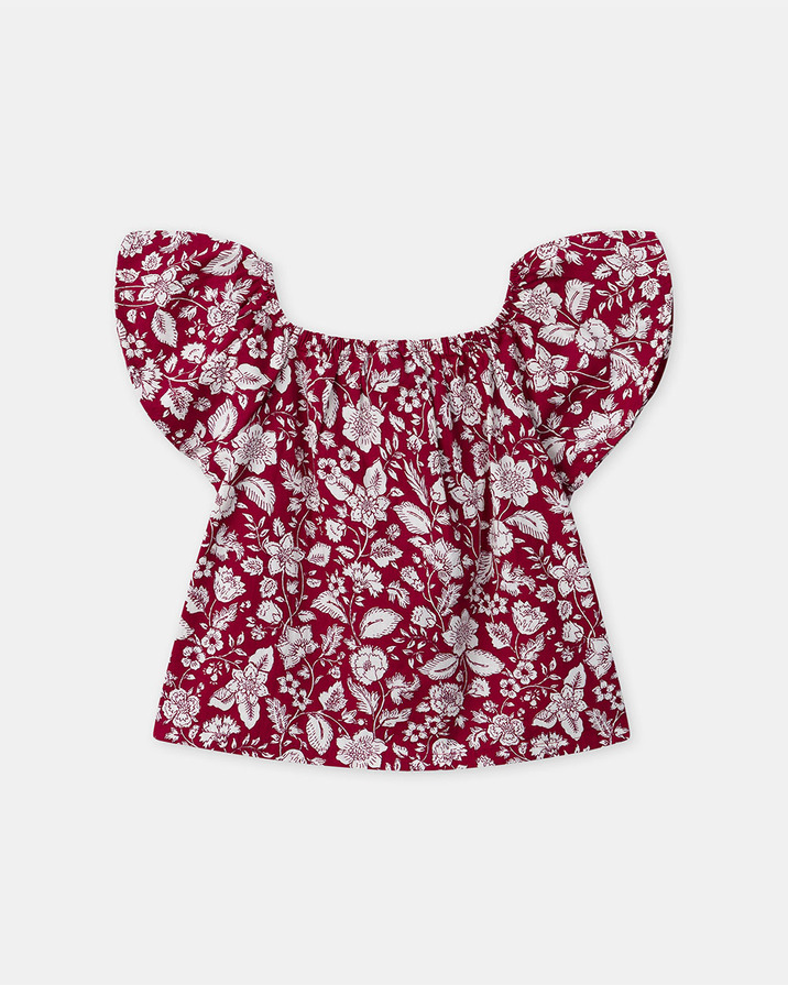 Ensemble blouse et short imprimé fleuri Coloris rose fuchsia Sergent Major