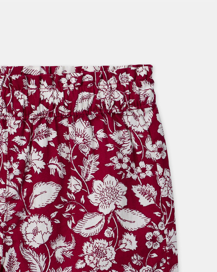Ensemble blouse et short imprimé fleuri Coloris rose fuchsia Sergent Major