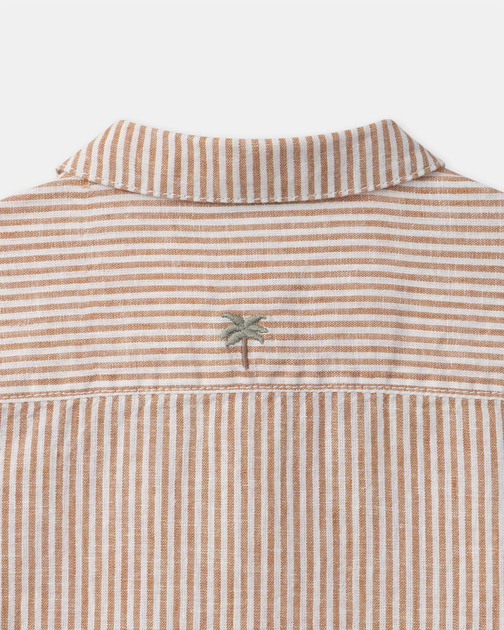 Chemise rayée à manches courtes Coloris orange Sergent Major