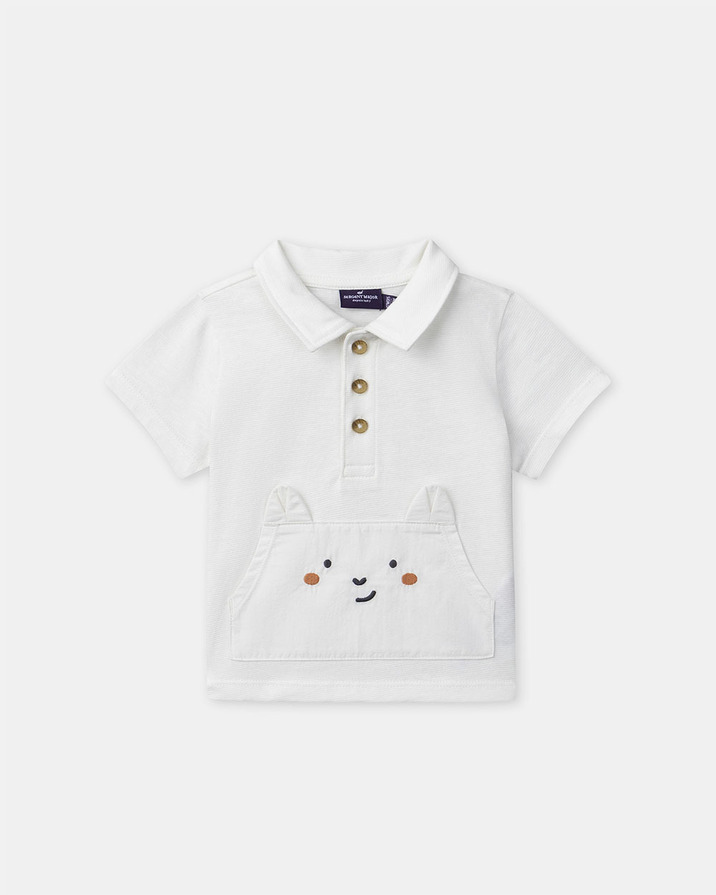 T-shirt stylo polo Coloris écru Sergent Major