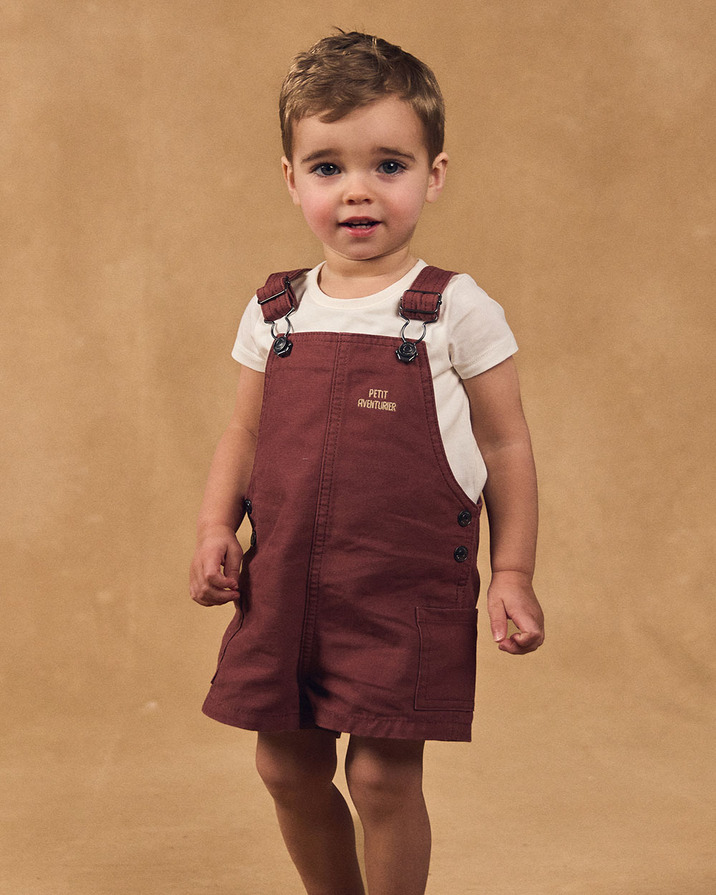 Salopette courte petit aventurier Coloris marron Sergent Major