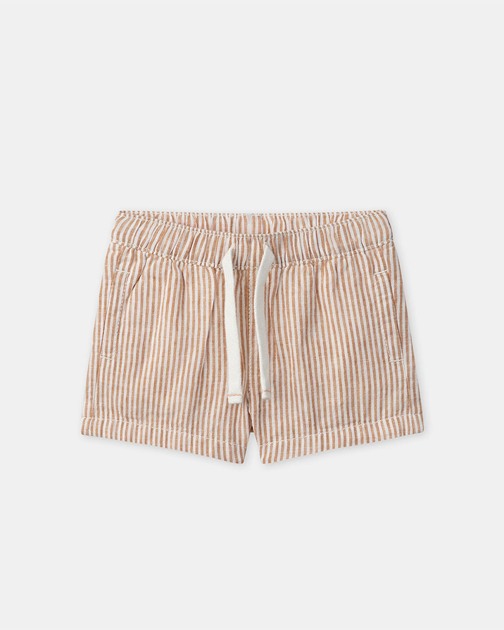 Short confortables à rayures Coloris orange Sergent Major