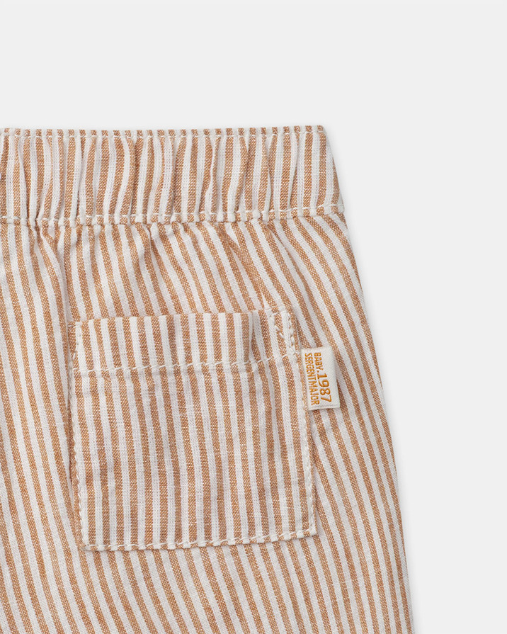 Short confortables à rayures Coloris orange Sergent Major