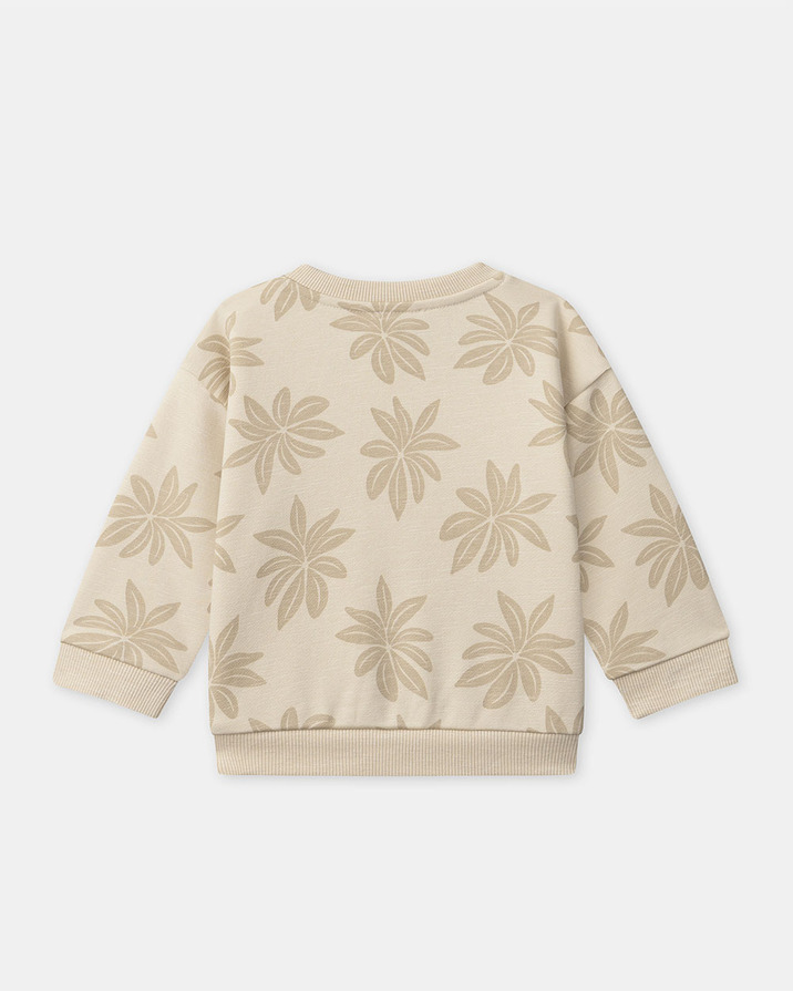 Sweat en molleton imprimé palmiers Coloris beige Sergent Major