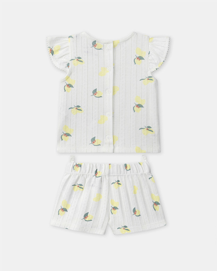 Pyjama deux pièces imprimé citrons Coloris écru Sergent Major
