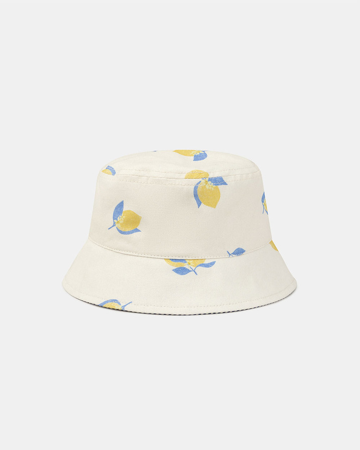 Chapeau écru UPF 50+ imprimé citrons Coloris jaune Sergent Major