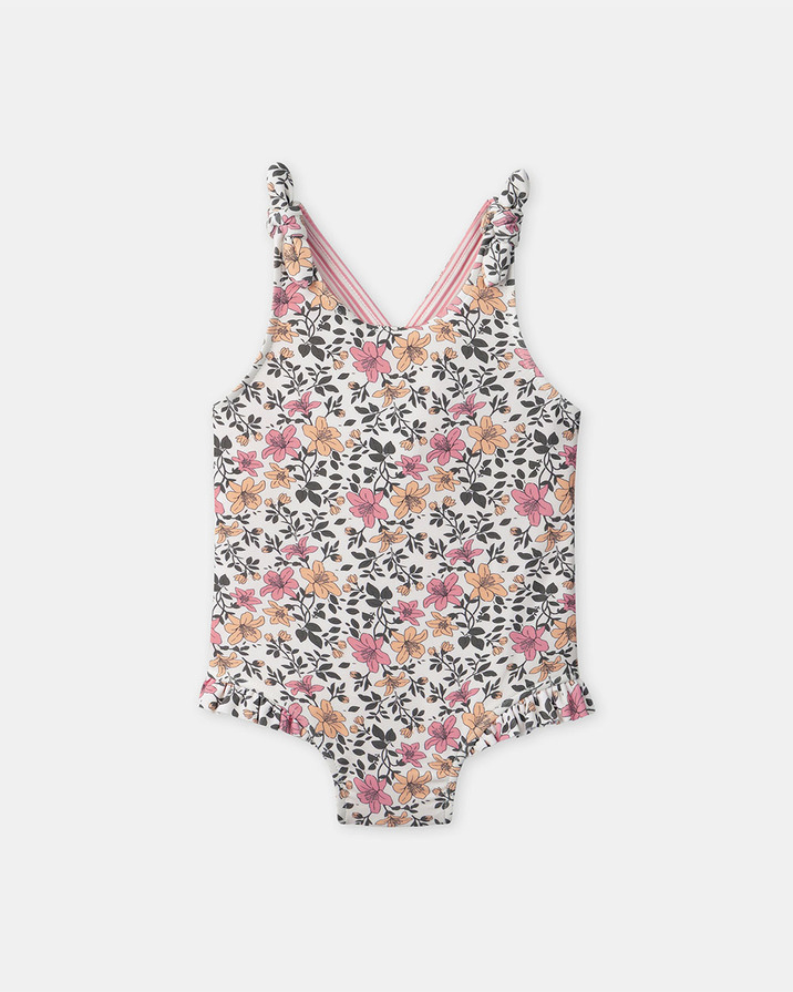Maillot de bain une pièce réversible imprimé fleuri ou rayé Coloris rose Sergent Major